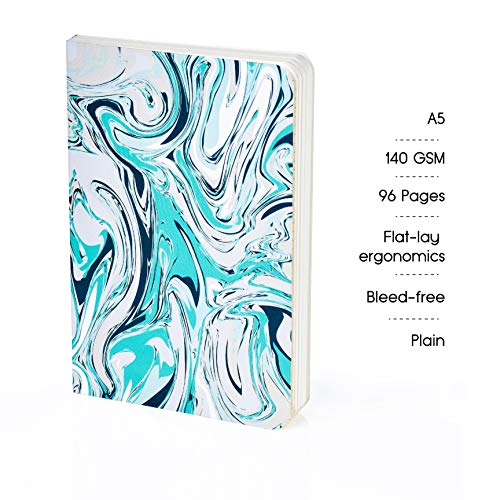 FACTOR NOTES Sketchbook: A5|140 GSM|Textured Fine Grain Medium Surface Acid-Free Artist-Grade Paper (Ocean Lullabies), Ink (Image - 3)