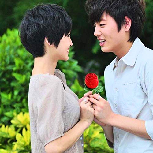 Couple Ring with Red Rose Box, Valentine's Gift