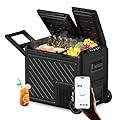 WOLFBOX 12V Car Refrigerator, 48 Quart Dual Zone Car Fridge, Portable Freezer(-8?~68?) with 12/24V DC 100/240V AC, APP Control Electric Cooler for Car, RV, Camping, Travel and Home Use