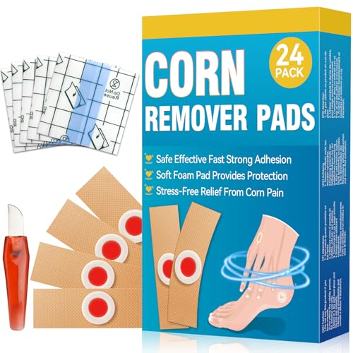 Quita Verrugas, 24 Parches para Tratamiento de Verrugas y Callos, Eliminar Verrugas de Pies, Manos y Dedos, Alivio del Dolor, Seguro y Fácil de Usar (24 pack)