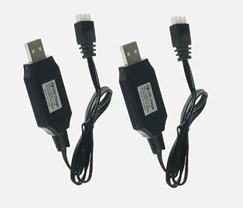 Two Battery Chargers for Vivitar Skyview 360 DRC 888 Aero DRC 446 View Drones 1500mA 7.4V