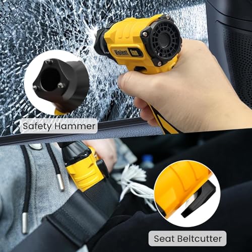 Image of 180000RPM Cordless Air Blower, Portable Electric Duster for Car with Seat Belt Cutter and Emergency car Glass Breaker,