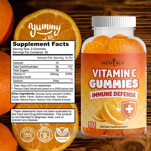 Vitamin-C-Gummies-by-New-Age-Orange-Vitamin-C-Gummy-2-Pack-Supports-Healthy-Immune-System-Vegetarian-Without-Gluten-120-Gummies