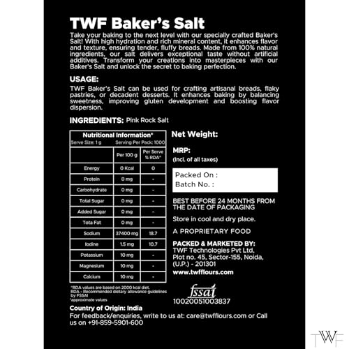 Image of TWF Flour | Series C 8615 | 1 kg T65 Flour + 1 kg Baker's Salt | Baker's Salt Combo | Unbleached | Strong Bread Flour