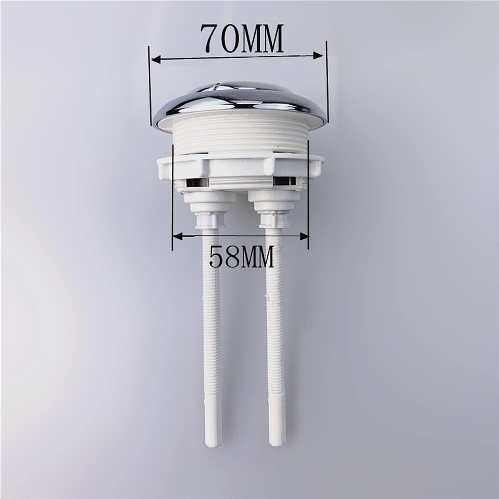 Pulsante di scarico del WC, Closestool Rotondo Grande Doppio Pulsante Serbatoio 'Acqua della Toilette Premere il Pulsante 'Interruttore di Scarico Pulsante della Toilette del Bagno,FL21013 Pulsante de