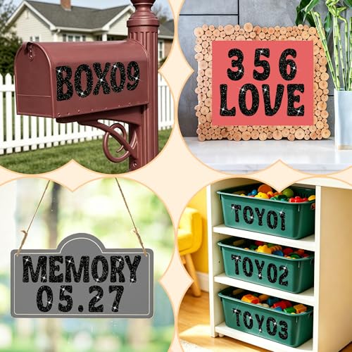 Image of Bulletin Board Letters 129 PCS Glitter Letter Stickers Large 4 Inch, Black