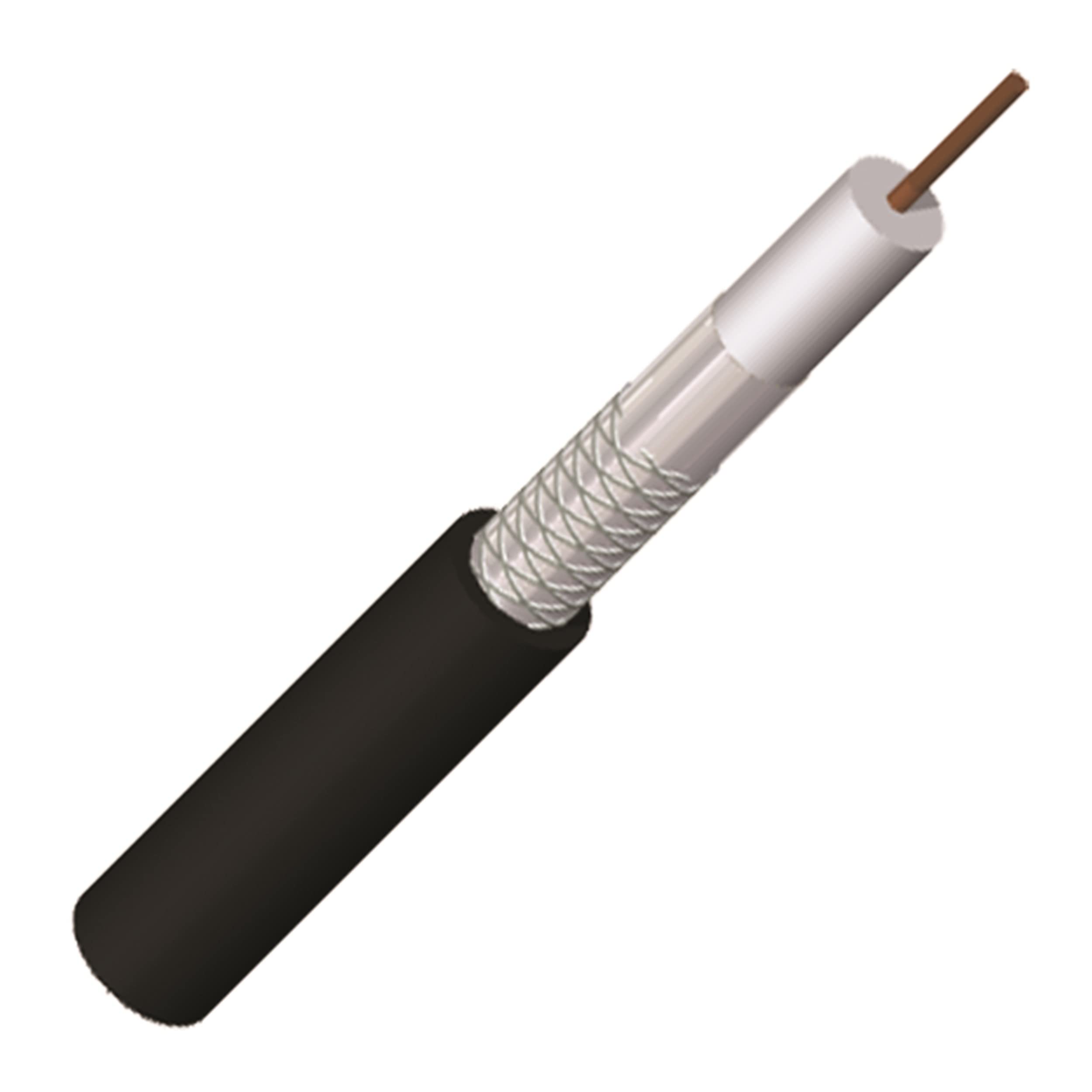 Câble coaxial d'antenne télé 11PATC noir (100 mètres)