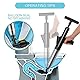 WCIC 5-in-1 Hochdruck-Druckspüler WC Pömpel mit Pressluft | Abflussreiniger für Toilette/Waschbecken/Badewanne | Professionelle Rohrreinigung gegen Haare/Papier Verstopfungen (Schwarz)