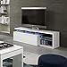 Habitdesign Modulo de TV Moderno, Mueble Salon, Modelo Blue-Tech, Color Blanco Brillo...