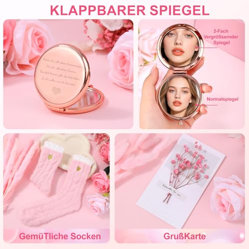 Geschenke für Frauen, Geburtstagsgeschenk für Frauen, Weihnachten, Geschenk Muttertag, Geburtstagsgeschenk für Freundin, Schwester, Mama, Beste Freundin Kaffeebecher und Geschenkset Bad-Entspannung