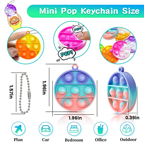 20Pcs Pop Fidget Toys Its Party Favors Toddler Toys,Keychain Fidget Toys It For Kids Party Favors Mini Fidget Keychain Toy Pop Bulk Sensory Toys Stress Relief Toys Party Gift For Boys Girls Adults #TOP1