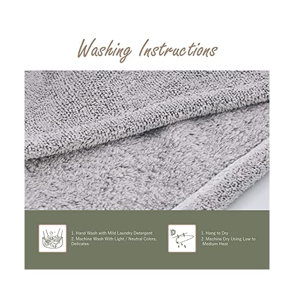 myHomeBody Hair Towel Wrap | Luxury Rapid-Dry Hair-Drying Turban | Ultra Soft and Quick Drying Absorbent Charcoal Fiber, with Coconut Shell Button â 2 Pack