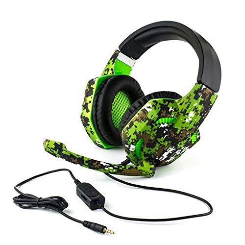 Yinuoday Gaming Headset Wired Headphones with Microphone 50mm Surround Stereo for 3.5mm Interface Tablet Cellphone