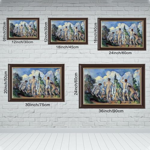 Tableau Bathers by Paul Cezanne, impression toile haute définition 40x61cm - 2