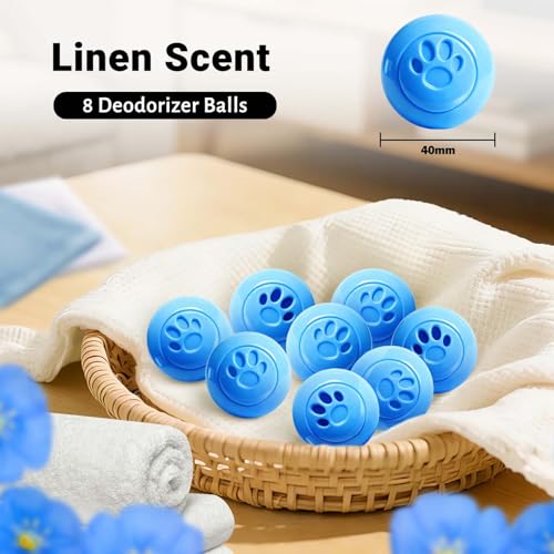STRN Sneaker Deodorizer Balls 8 Packs Linen Scent Shoe Odor Elimination, Scented Plastic Ball, Long-lasting Freshness Shoe Deodorizer for Sneakers Gym, Bags, Cars and Small Spaces - Image 2