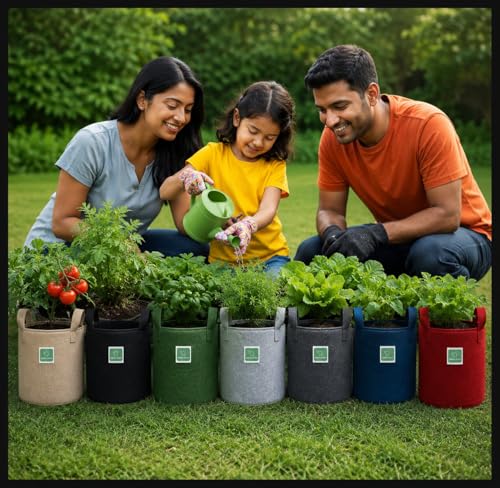 GREENSHEEP Geo Fabric Grow Bags, 12x12 Inch, 3 Pcs, Green - Image 7