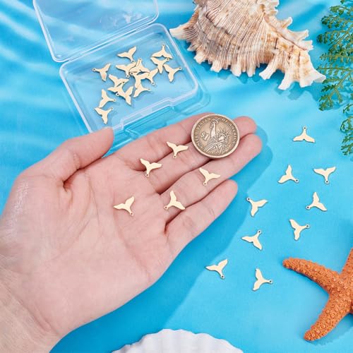 Breloques queue de baleine or 18k UNICRAFTALE par 30 pour bijoux - 2