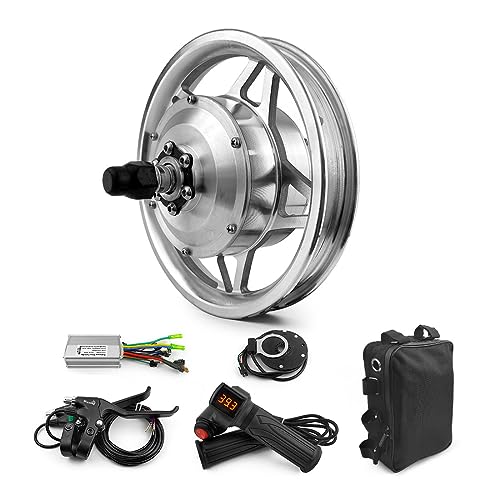 Kit De Conversión De Bicicleta De 12 Pulgadas Con Rueda Delantera De Motor De Cubo De 250 W Con Sensor De Asistencia De Pedal 48v, Front Silver Kit De Conversión De Bicicleta De 12 Pulgadas Con Rueda Delantera De Motor De Cubo De 250 W Con Sensor De Asistencia De Pedal 48v, Front Silver