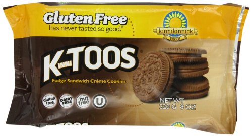 Kinnitoos Cookie - Fudge Cream Sandwich Gluten Free, 8-ounce (Pack of 6)