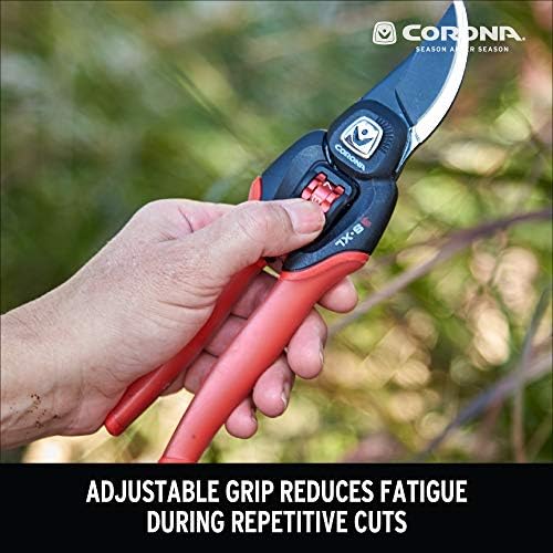 Corona Clipper BP 4214D Flex Dial Bypass Pruner With Comfort Gel Grips, 3/4 Inch, Red/Black - Thumbnail 5