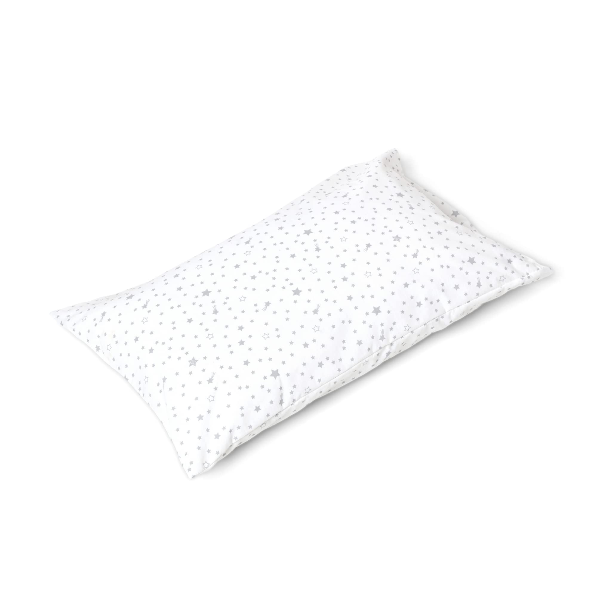 Clair de Lune | Funda de edredón Reversible con Estrellas y Rayas para niños pequeños con Funda de Almohada | Juego de Ropa de Cama para Camas de Cuna y Camas de niños pequeños - Gris