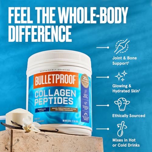 image for Bulletproof Vanilla Collagen Peptides Powder with MCT Oil, 17.6 Ounces