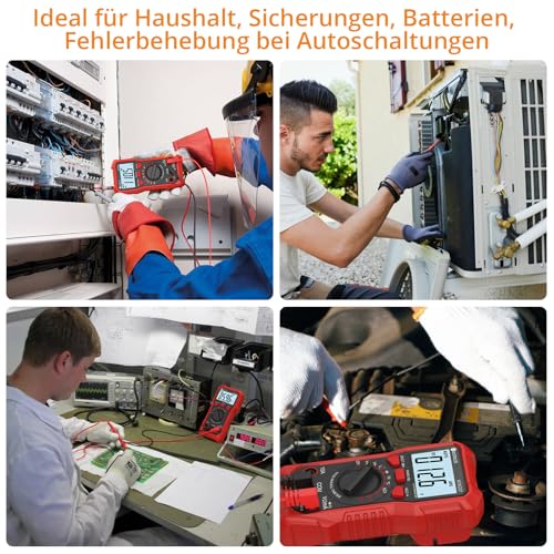 Neoteck Digital Multimeter Voltmeter 2000 Zähler Spannungsprüfer AC/DC Strom Spannung Widerstand...