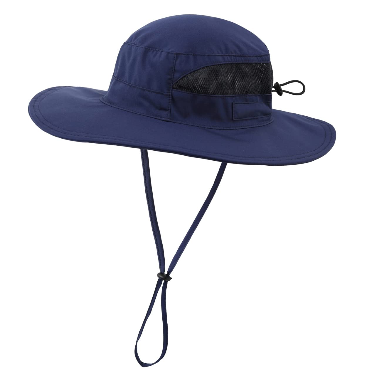 Magracy Unisex Mens UPF 50+ Wide Brim Sun Hat Breathable Adjustable Fishing Hats UV Protection Safari Hat Hiking Beach Summer Hats for Women Navy Blue