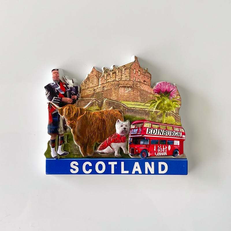 Imán decorativo 3D Escocia Castillo Edimburgo miniatura 3
