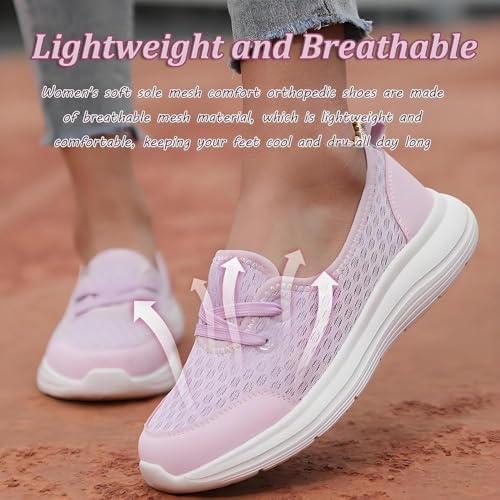 Azdealy Orthopedic Shoes, Azdealy Womens Soft Sole Mesh Comfort Orthopedic Shoes, SWith Arch Support2