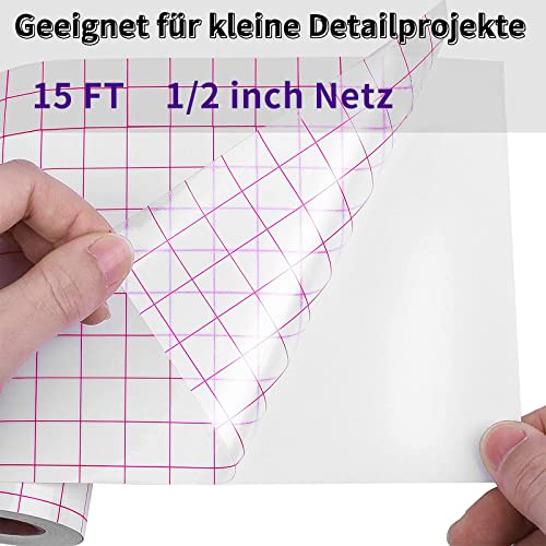 Transferfolie Plotter für Plotterfolie Vinyl - Lya Vinyl 30,5 x 457,5cm Übertragungsfolie Plotter for Cri-cut, Silhouette Cameo, Cricut Transferfolie für Partydekoration, Becher, Fenster und Aufkleber