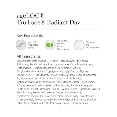 Nu Skin ageLOC Tru Face Radiant Day | Daily Lightweight Moisturizer With SPF 22 For Smoother, Youthful Look | Peptide & Botanical Blend For Skin Texture & Tone | 1.0 fl oz image 4