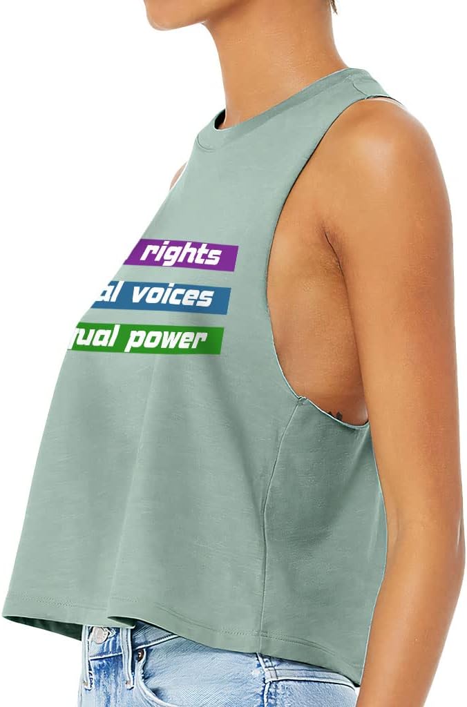 Equal Rights Racerback Cropped Tank - Printed Women's Tank - Cool Trendy Tank Top