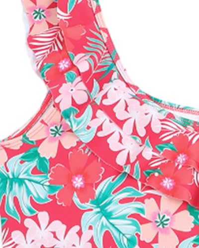 Image of Girls 3 Piece Bikini Sets Kids Swimsuit Rash Guard Pants Bathing Suit Girl Swimwear Sets for Summer Quick Dry