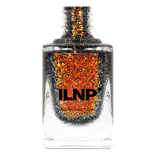 Image of ILNP Glory - Red, Orange, Copper, Gold, Chartreuse Ultra Chrome Flakie Nail Polish