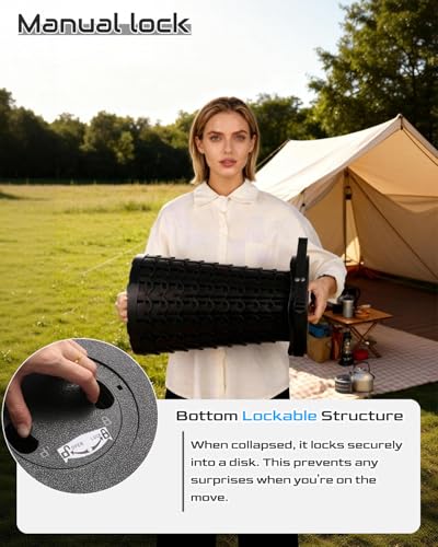 Image of Spisces 2026 Heavy Duty Collapsible Stool | 600lbs Capacity, 18-in Tall Lightweight 2.6lbs Portable Retractable Telescoping Stool for Adults, Camping Fishing Hiking Travel BBQ