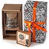 Coffret Pierres à Whisky En Marbre 12 Glaçons Réutilisables - Cadeau Homme Idéal Avec Boîte Cadeau