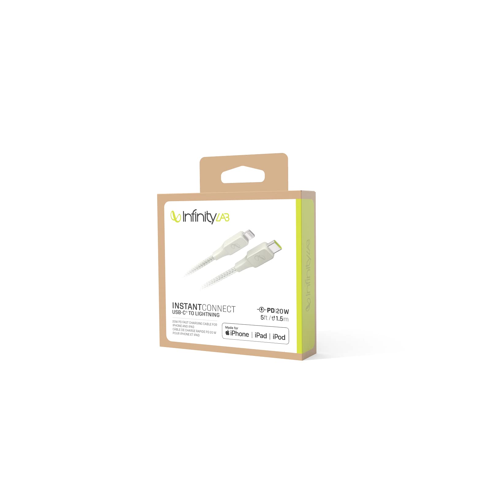Infinitylab by Harman - InstantConnect Kablo USB-C Lightning,Beyaz,1.5m