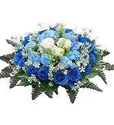Lodou Artificial Cemetery Flowers,Silk Memorial Cake for Cemetery,Artificial Flower Centrepieces ...