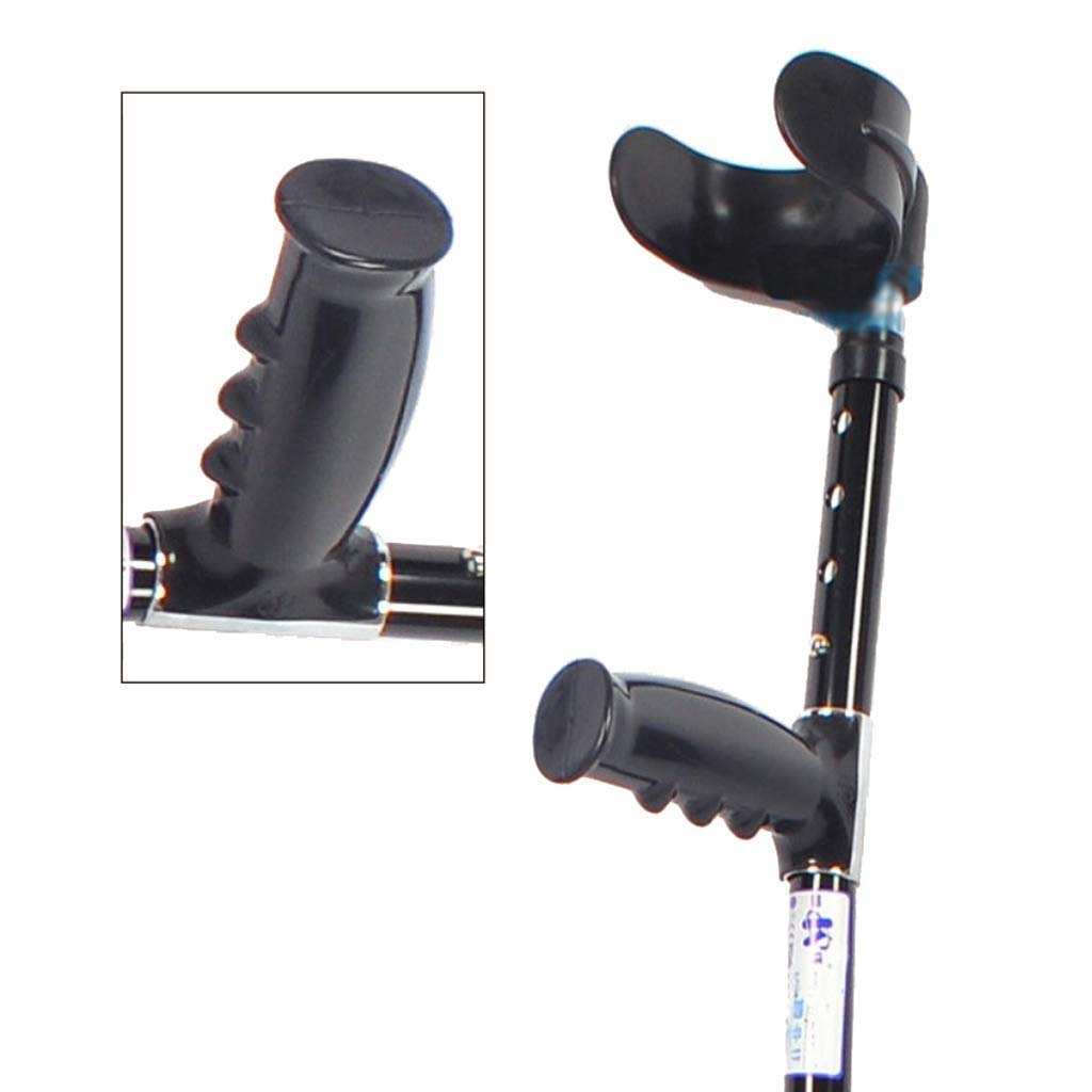Muletas Caminantes Codos Plegables Aleaciones de Aluminio Antebrazo Muletilla Codo Muletas Ultraligero Aluminio Asistencia Doble Ajustable (87.5-115.5cm)
