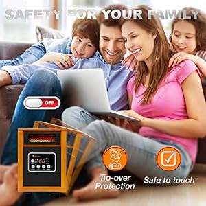 Dr Infrared Heater DR-968 Portable Space Heater, 1500-Watt, Cherry — photo 4 of 6