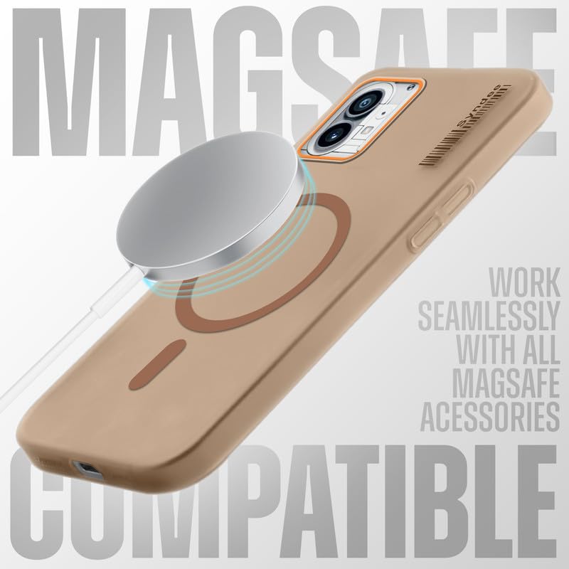 Image of Mr. Case Back Cover for Nothing Phone 1 Sleek Frosted Translucent Back with Wireless Charging Support | Anti-Scratch Shockproof Phone Case - Brown
