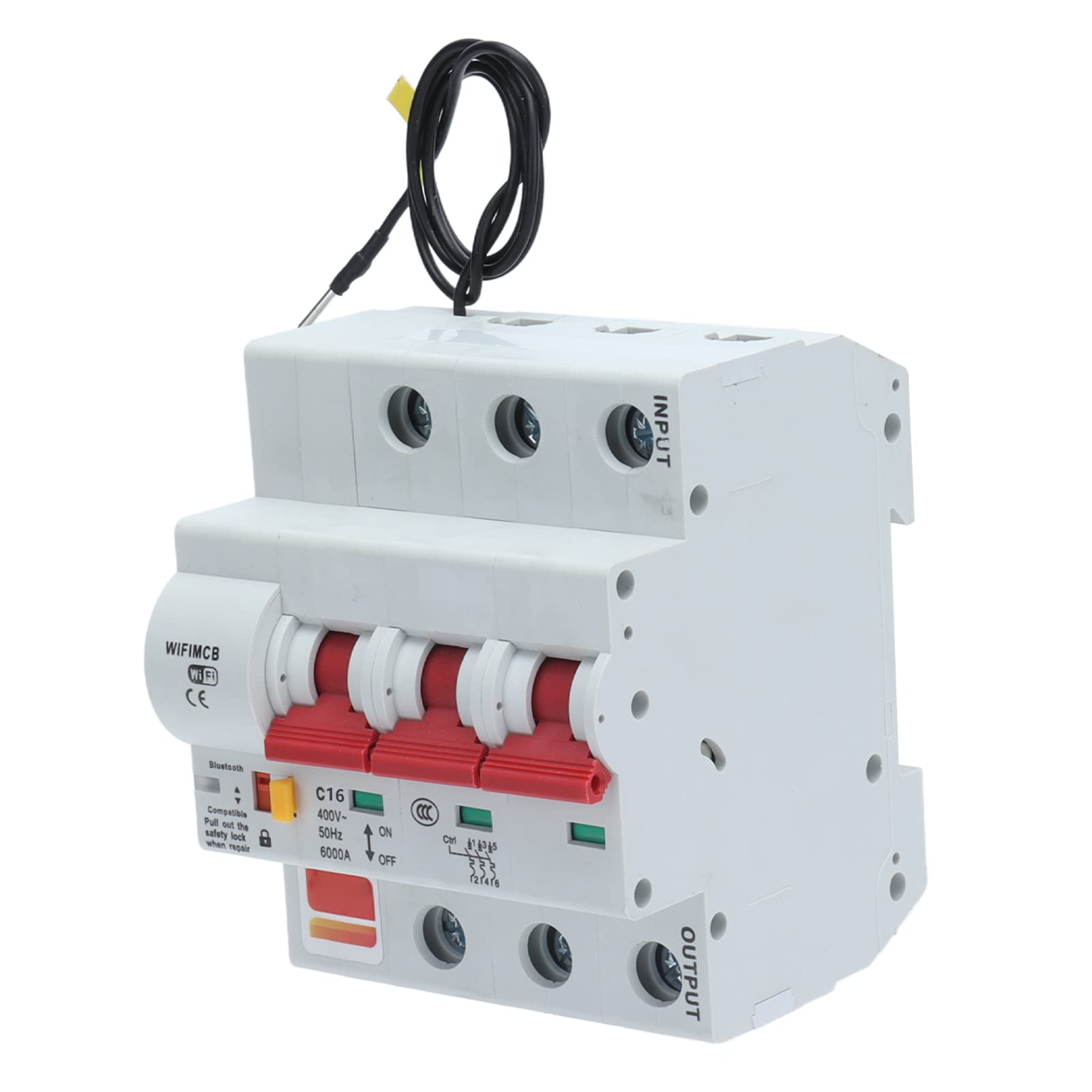 YWBL-WH 3p Interruttore di Controllo Telecomando WiFi per Interruttore Smart con Blocco di Sicurezza, Adatto per il Controllo della Luce Esterna (16A)