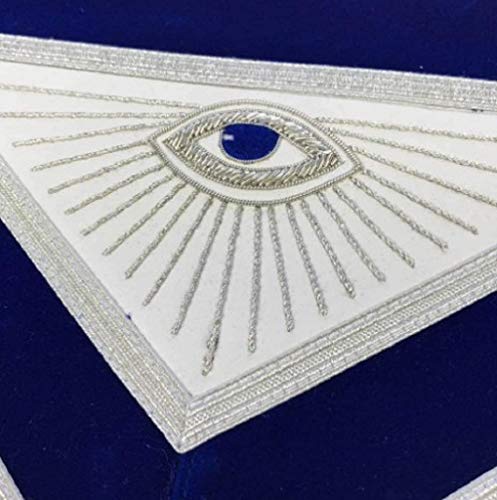Tablier Maçon avec G Violet argenté de taille standard