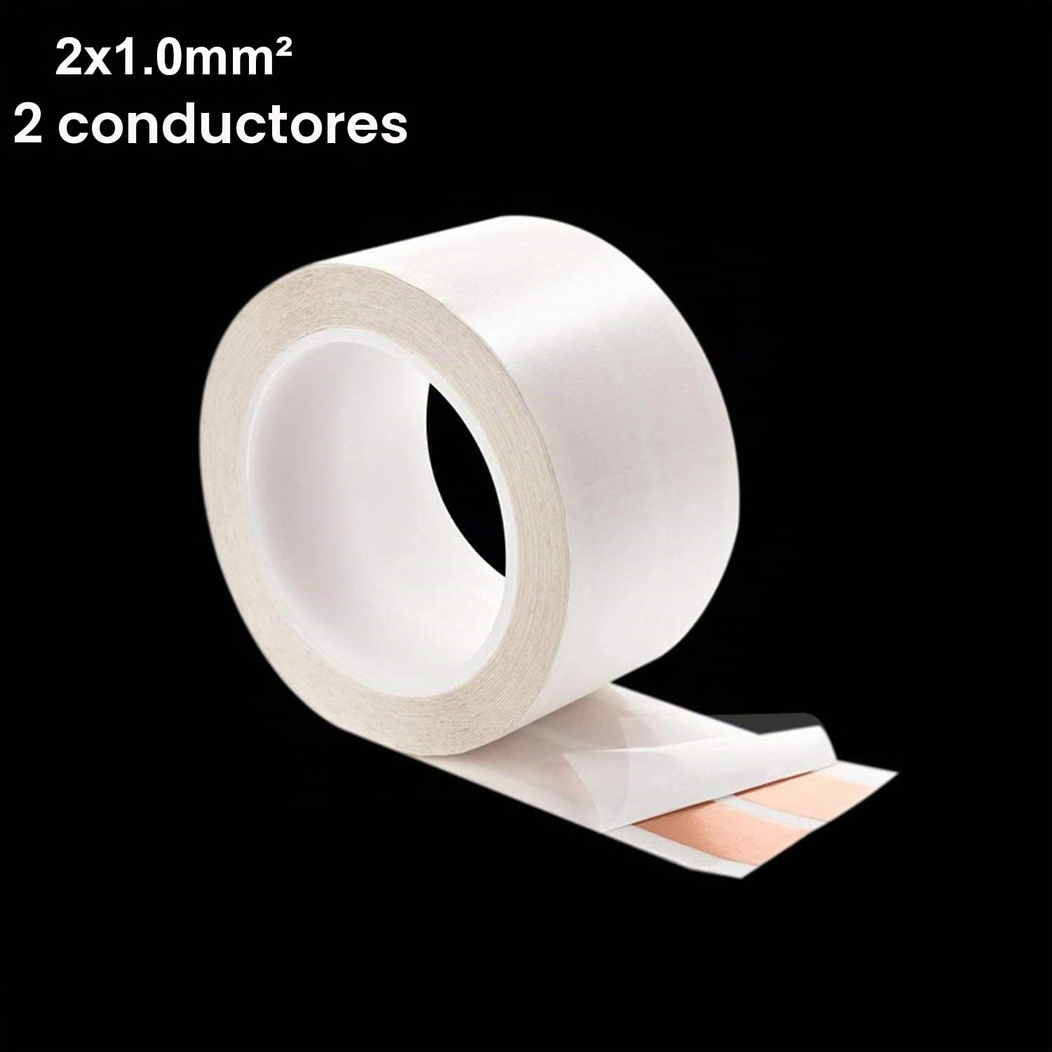 Cables de altavoz superplanos,6 cm de ancho x 7,6 m de largo