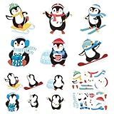 What You Get: This Christmas crafts includes 24 penguin cards and 8 DIY stickers, featuring 6 unique penguin designs, each with 4 sets; it also comes with 25 white ropes, allowing you to hang these Christmas ornaments wherever you want to decorate 6 ...