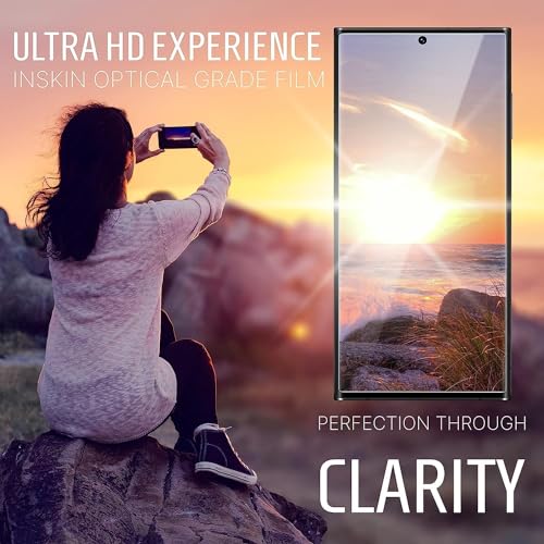 Inskin Tempered Glass for Samsung S24 Ultra Screen Protector (6.8 inch, 2024) - 3+3 Protection for Screen and Camera Lens, Auto-Align Installation, Fingerprint ID Support, Long-Lasting Plasma Coating, Fits Cases by Inskin - Used condition - Image 5