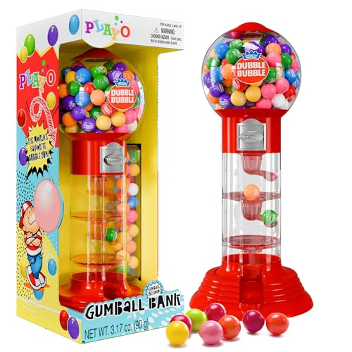Playo 10.5" Gumball Machine for Kids, Spiral Style Candy Dispense...