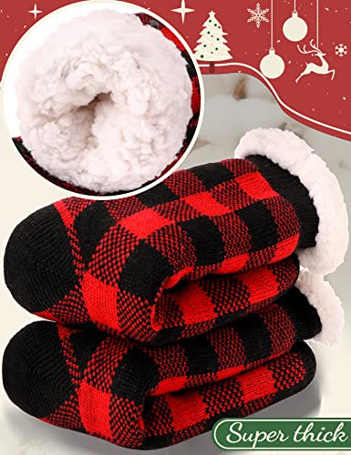ANTSNAG Womens Slipper Socks Fuzzy Fluffy Cabin Cozy Winter Thick Warm Comfy Fleece Soft Grips Christmas Socks3