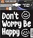 Crearreda Decoraciones adhesivas para coche, resistentes a la intemperie – Don'T Worry Be Happy – 21 g